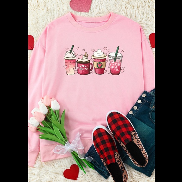 Valentines sweet drinks graphic sweater for pin - Picture 7 of 8